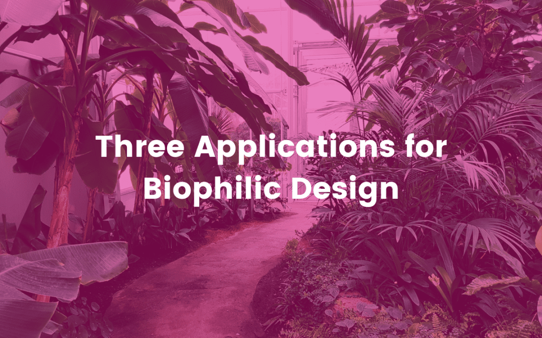 Three Applications for Biophilic Design